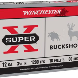 WINCHESTER SUPER-X 12GA 3.5" - 00 BUCK 18 PELLETS 5RD 50BX/CS