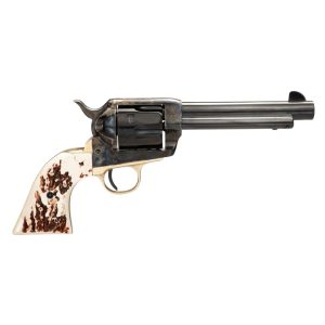 Taylor & Company 1873 Stag Grip Handgun .45 Colt 6rd Capacity 4.75" Blued Barrel Stag Grip Case Hardened