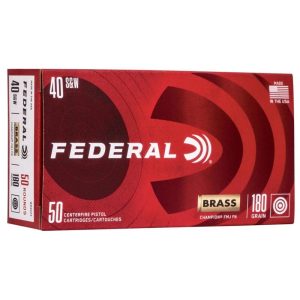 Federal Champion Handgun Ammunition .40 S&W 180 gr FMJ 1000 fps 50/ct