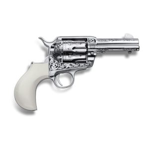 Cimarron Firearms Huckleberry Handgun .45 Colt 6rd Capacity 3.5" Barrel Nickel Finish Poly Ivory Grip