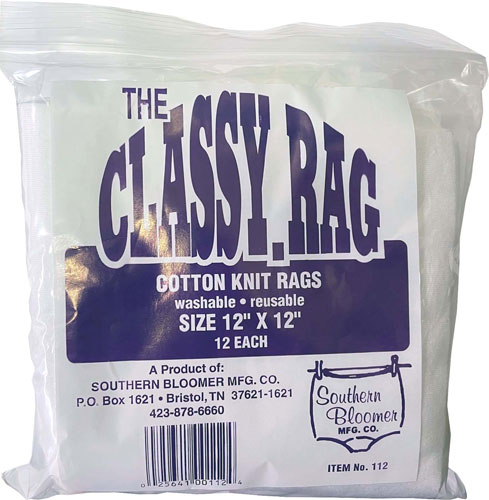 SOUTHERN BLOOMER 100% KNIT - RAGS 12"X12" 12 PER BAG