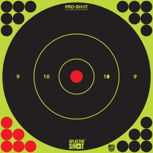 SPLATTER SHOT TARGET BULLSEYE - 12" GREEN PEEL/STICK 5EA
