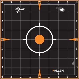 ALLEN EZ AIM SPLASH ADHESIVE - GRID TARGET 6-PK 8"X8"