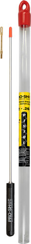 PRO SHOT STAINLESS 1PC PISTOL - CLEANING ROD 12" .22 CAL & UP
