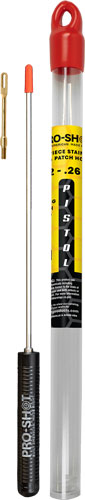 PRO SHOT STAINLESS 1PC PISTOL - CLEANING ROD 8" .22-.26 CAL