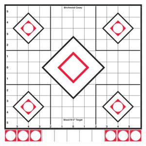 B/C TARGET SHOOT-N-C 12" - WHITE/BLACK SIGHT-IN 5 TARGETS