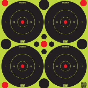 SPLATTER SHOT TARGET BULLSEYE - 3" GREEN PEEL/STICK 12 SHEETS