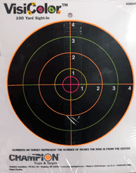 CHAMPION VISICOLOR TARGET - 8" BULLSEYE 10-PACK