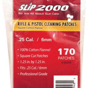 SLIP 2000 CLEANING PATCHES - 1.25" SQUARE 25CAL/6MM 170-BA