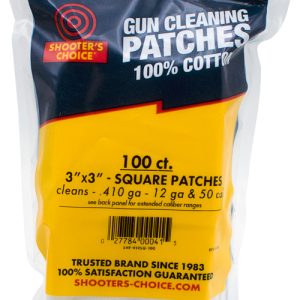 SHOOTERS CHOICE 3" SQUARE - CLEANING PATCHES 100 PACK