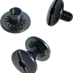 TOC CHICAGO SCREW SET - 6 PIECES BLACK