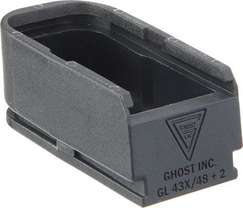 GHOST MOAB MAG EXTENSION FOR - GLOCK 43X48 PLUS 2 RNDS BLACK