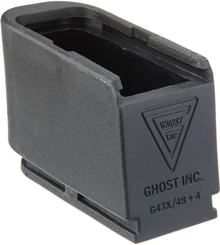GHOST MOAB MAG EXTENSION FOR - GLOCK 43X48 PLUS 4 RNDS BLACK