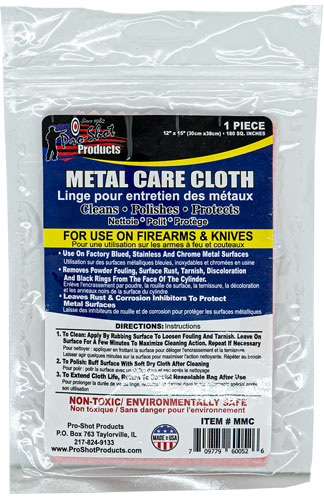 PRO SHOT METAL CARE CLOTH - 12"X15" 1EA