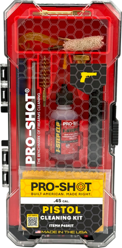 PRO SHOT PISTOL CLEANING KIT - .45 CAL
