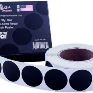 SPLATTER SHOT TARGET REPAIR - PASTERS 1" BLACK 500CT ROLL