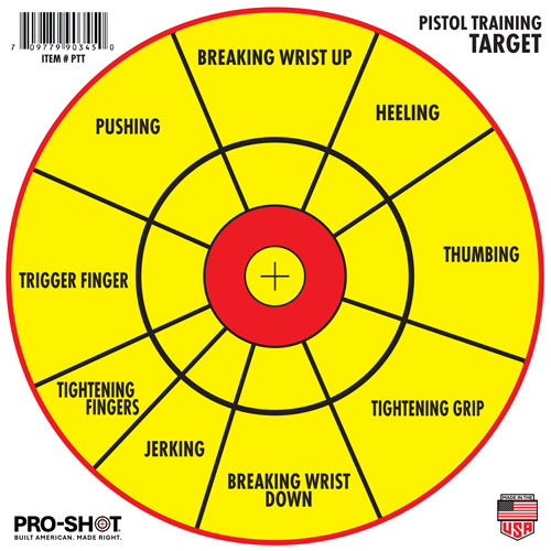 SPLATTER SHOT TARGET 12" - BULLSEYE PISTOL TRAINING 6PK