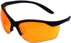 HOWARD LEIGHT VAPOR II GLASSES - BLACK FRAME/ORANGE LENS