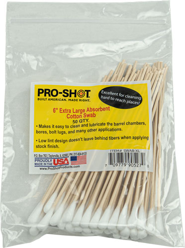 PRO SHOT COTTON TIP SWABS XL - 6" 50CT