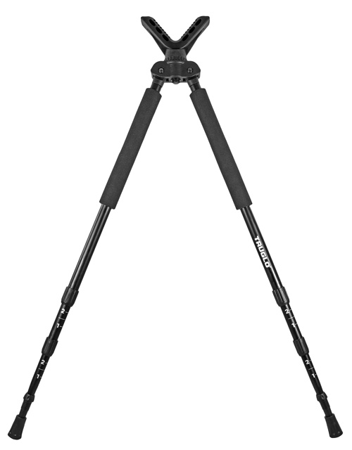 TRUGLO SOLID SHOT BI-POD - 21"-40" BLACK W/NEOPRENE HNDLE