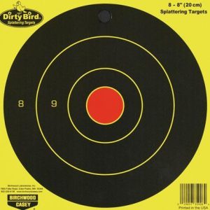 Birchwood Casey Dirty Bird Bulls-Eye Target 8" Round 8/ct