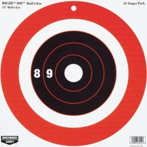 Birchwood Casey Rigid Paper DH Bulls-Eye Target 12" 10/ct