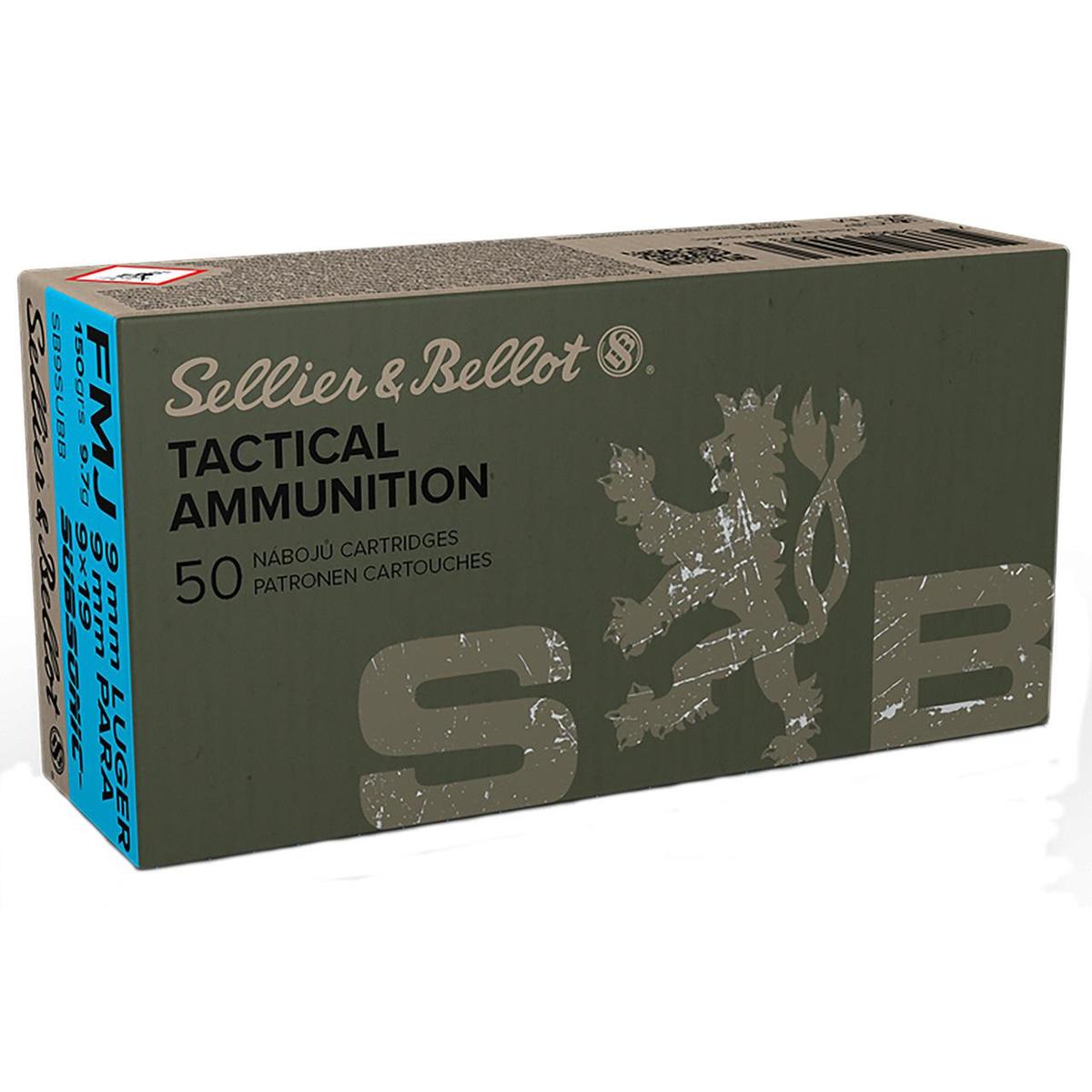 Sellier & Bellot Subsonic Handgun Ammunition 9mm Luger 150gr FMJ 1000 fps 20/ct